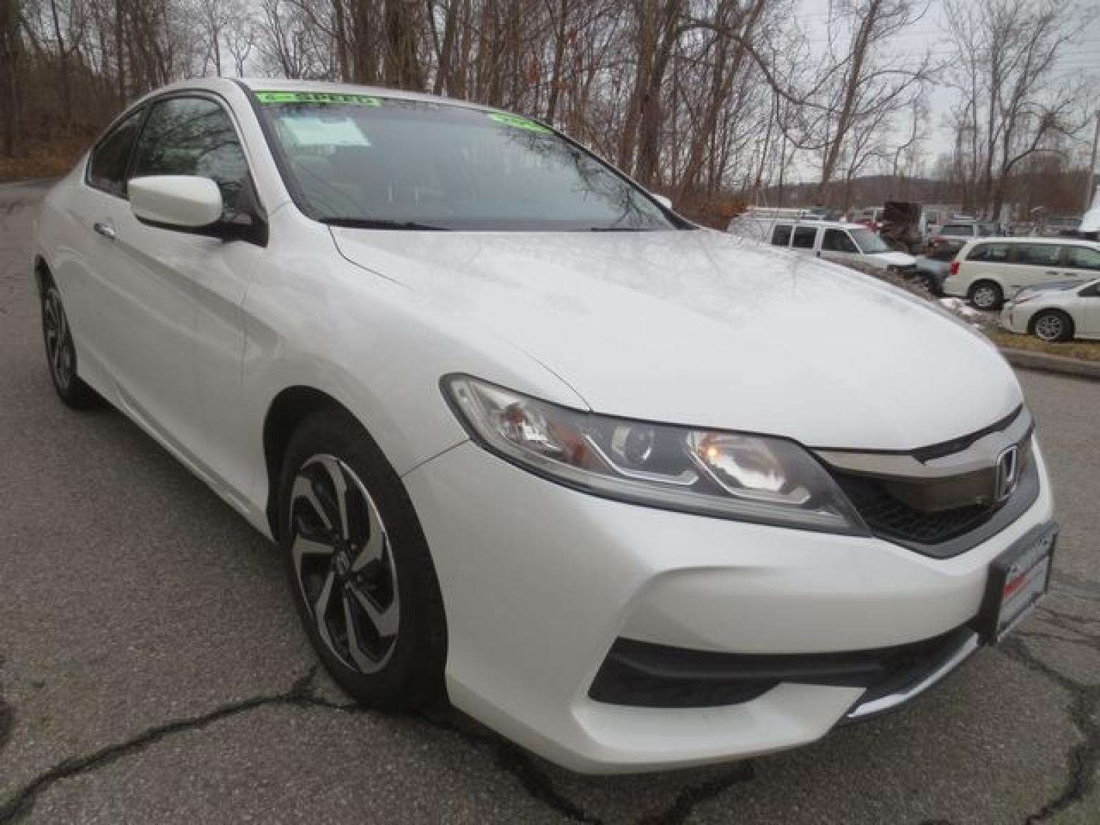 2016 White /Tan Honda Accord LX-S Coupe 6-Spd MT (1HGCT1A39GA) with an 2.4L L4 DOHC 16V engine, 6 Speed Manual Transmission transmission, located at 270 US Route 6, Mahopac, NY, 10541, (845) 621-0895, 41.349022, -73.755280 - Photo #1
